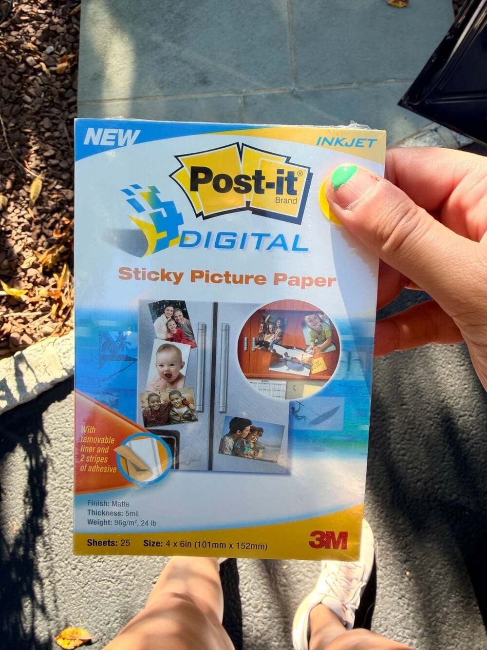 Post-it Digital Sticky Picture Paper 4 x 6 in Matte 25 Sheets